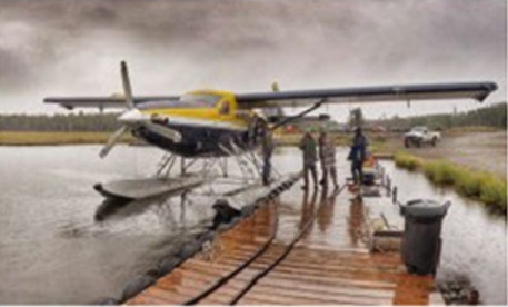 Float plane to fly out and fish or view bears